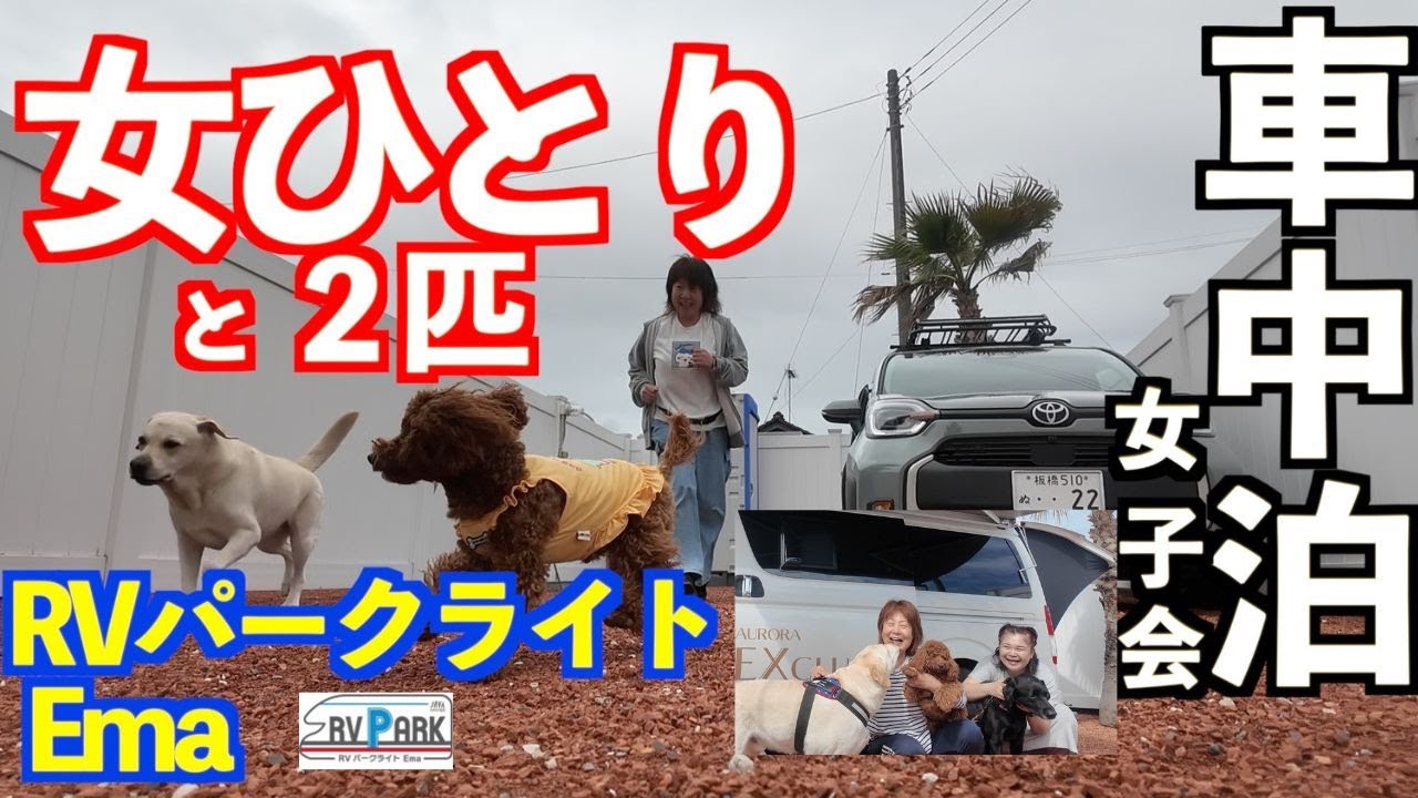 【女ひとりと２ひきの旅】新型シエンタで千葉県のRVパークライトEmaで車中泊。夫には留守番をしていただき車中泊女子会をしてきました。たまにはこんな旅もいいわぁ♡VOL98