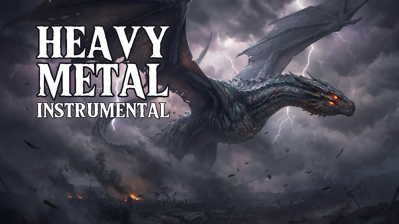 HEAVY METAL DRAGON No.1 🎸🐉🎵 (Instrumental) REMASTERED & BASS BOOSTED - for Work, Gaming, Study