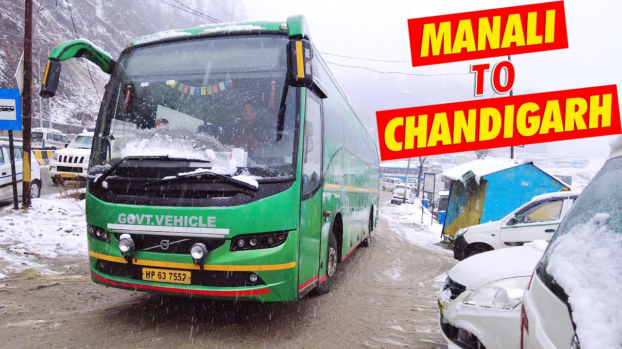 Thrilling ride with HRTC Himsuta - MANALI to CHANDIGARH VOLVO | Himbus