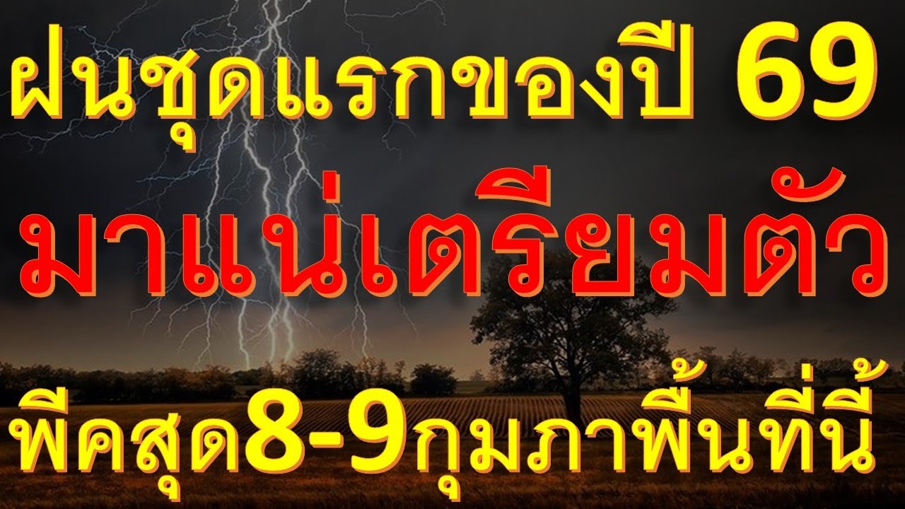 พยากรณ์อากาศเพื่อการเกษตร มาแน่ฝนชุดใหญ่ที่สุดของปี 8-9 กุมภาพันธ์ พื้นที่ต่อไปนี้เตรียมตัว