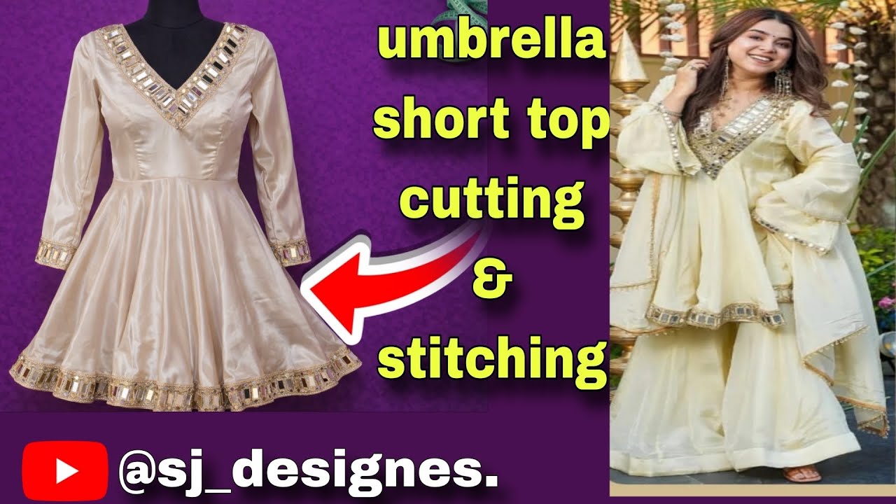 Umbrella Short Top👗 Kaise Banaye | Full Cutting & Stitching Tutorial