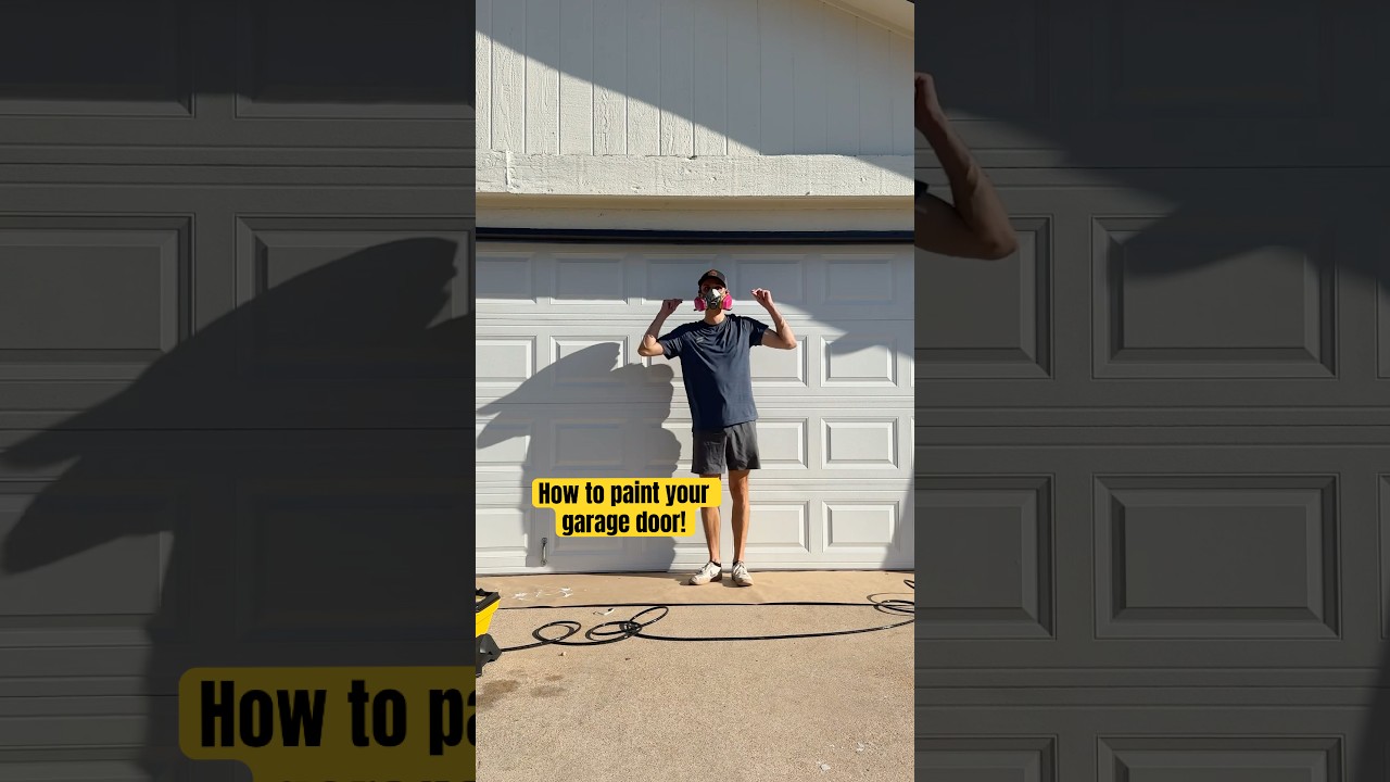 How to paint your garage door! #paintsprayer #painting #garagedoorpaint #that70sreno