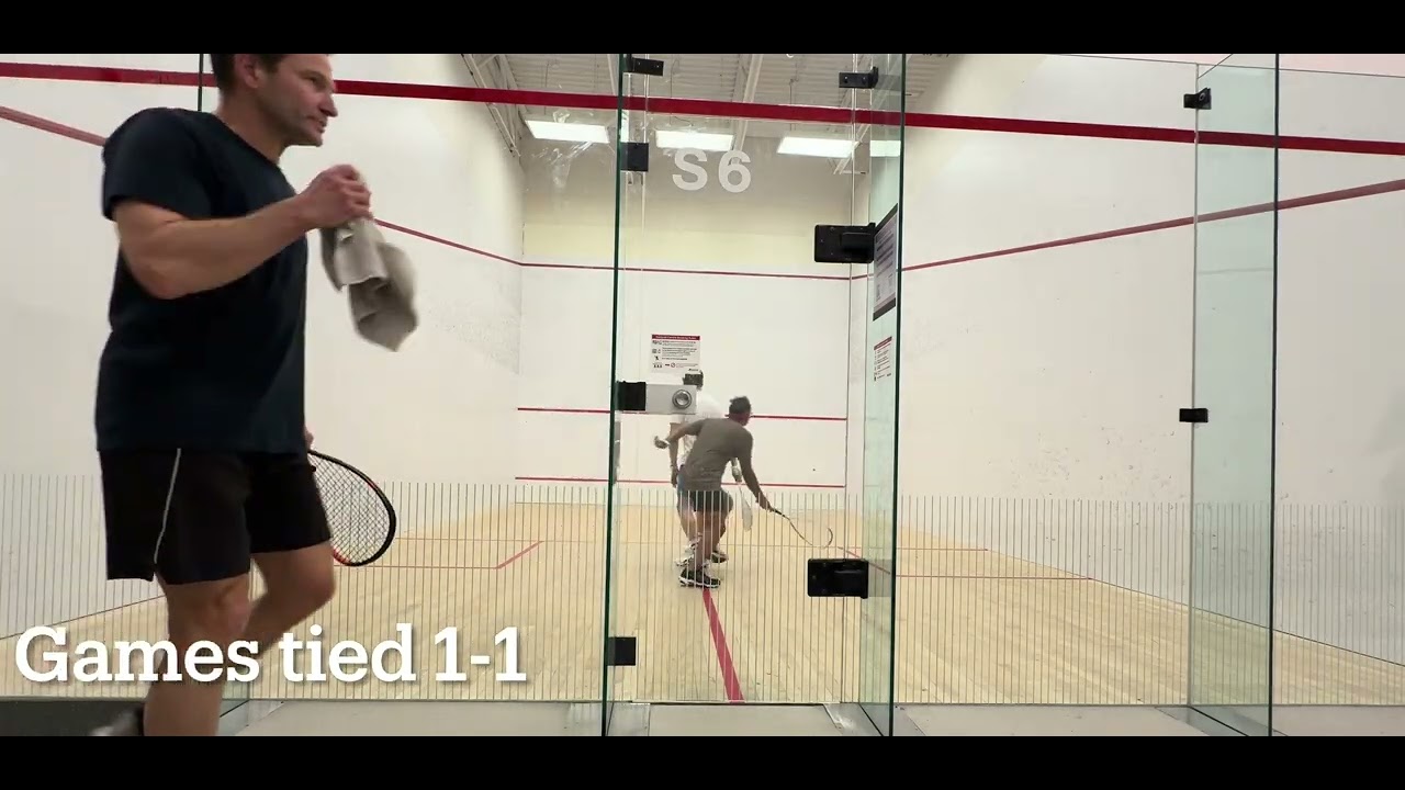 Squash - University of Calgary - Division 1 Box League - Gurpreet vs Jonathan