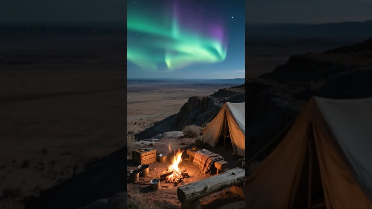 Campfire Under Dancing Skies Sleep in Minutes #deepsleepaudio #relaxingambient #asmr