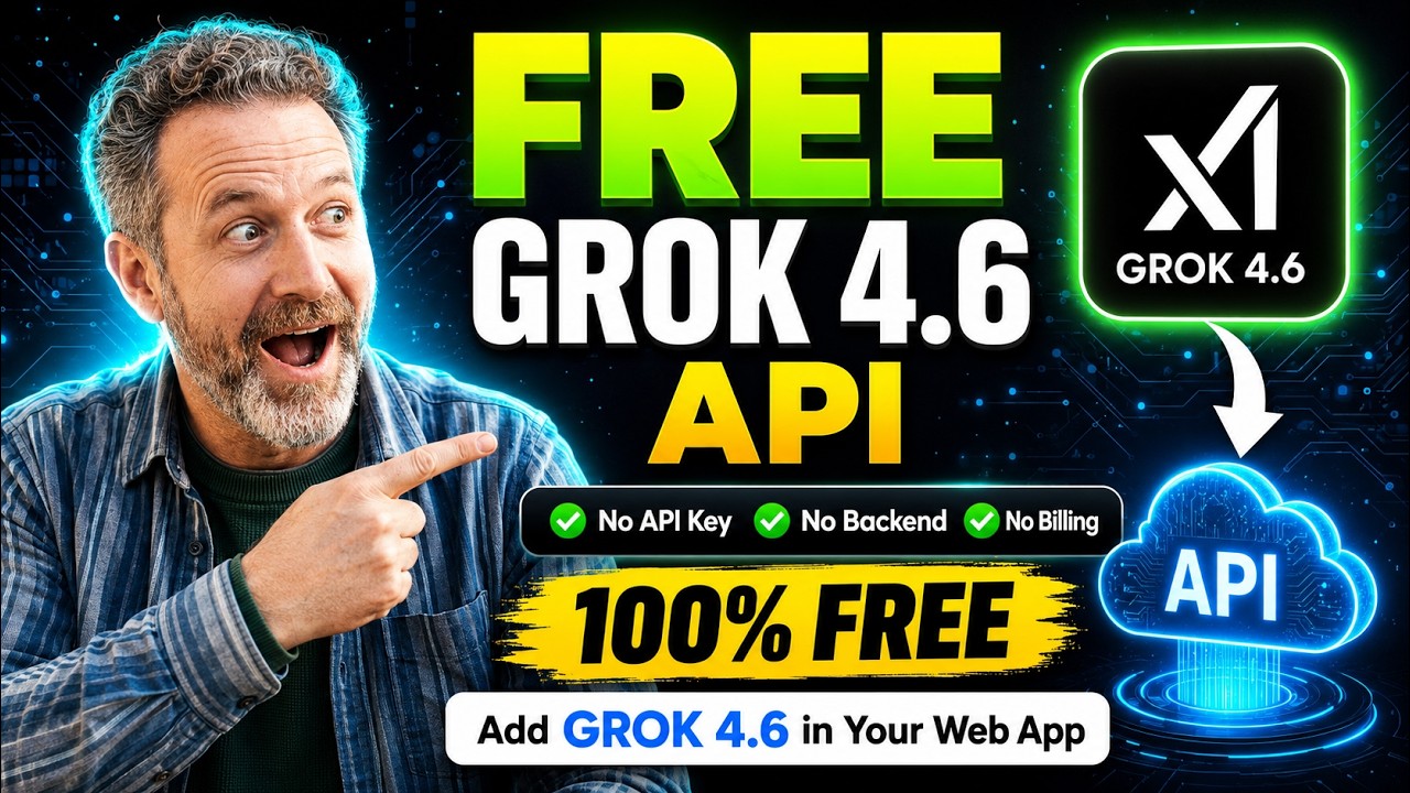 FREE Grok 4.6 API &mdash; No API Key, No Backend, $0 Cost! (Puter.js)