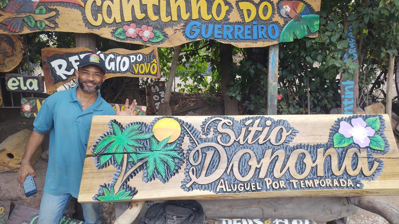 ENSINANDO A COMO FAZER UMA PLACA DE SÍTIO, A PEDIDO DE UM CLIENTE.