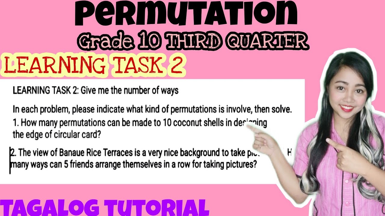 PERMUTATION ( LEAP Learning Task 2 WEEK 1 ) GRADE 10 | TAGALOG TUTORIAL | MATHTV PH
