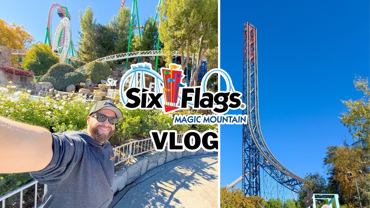 Видеоблог Six Flags Magic Mountain — ноябрь 2024 г. — много всего интересного
