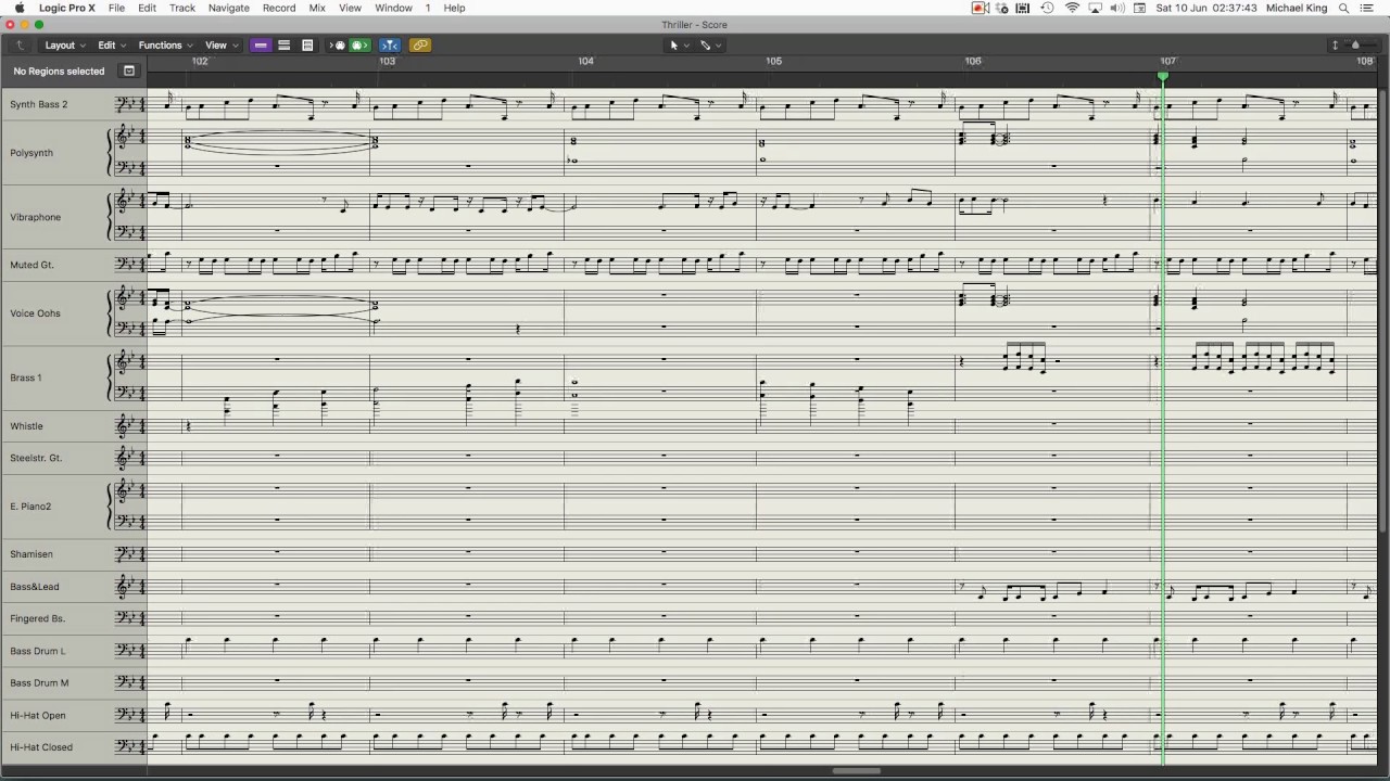 Thriller - Music Score