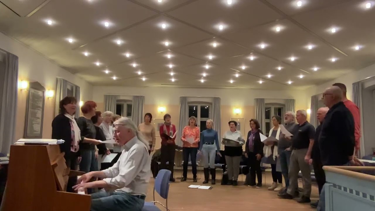 Während einer Chorprobe in Oberfranken - Gospelchor Schmölz 20251110