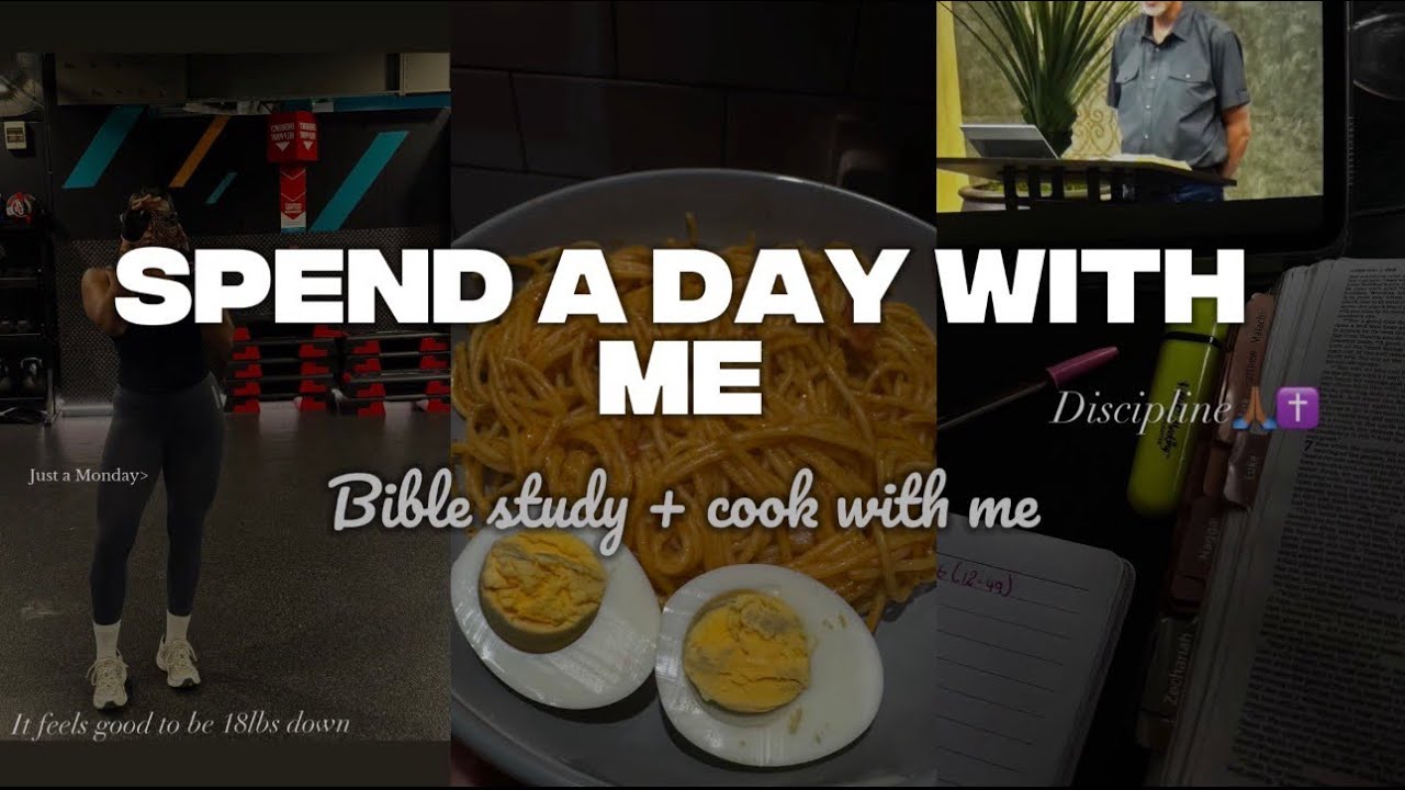 Spend Monday With Me: Getting ready with me, cooking, bible study 