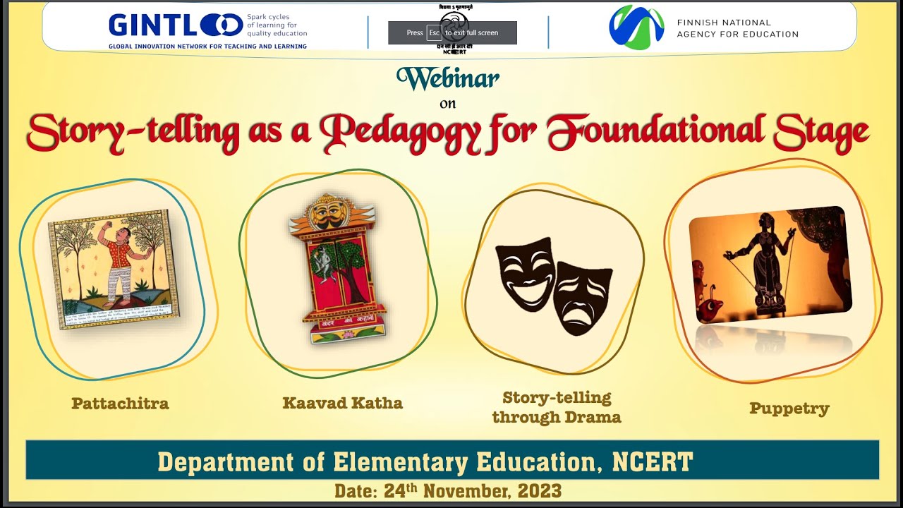 Webinar on : “Story-telling as a Pedagogy for Foundational Stage”