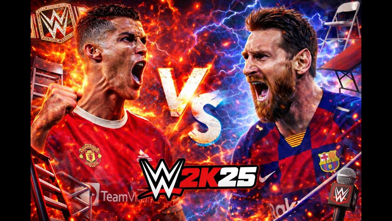 Ronaldo vs Messi | WWE 2k25 Live 🔴 #shorts #shortslive #shortsfeeds #cr7 #messi