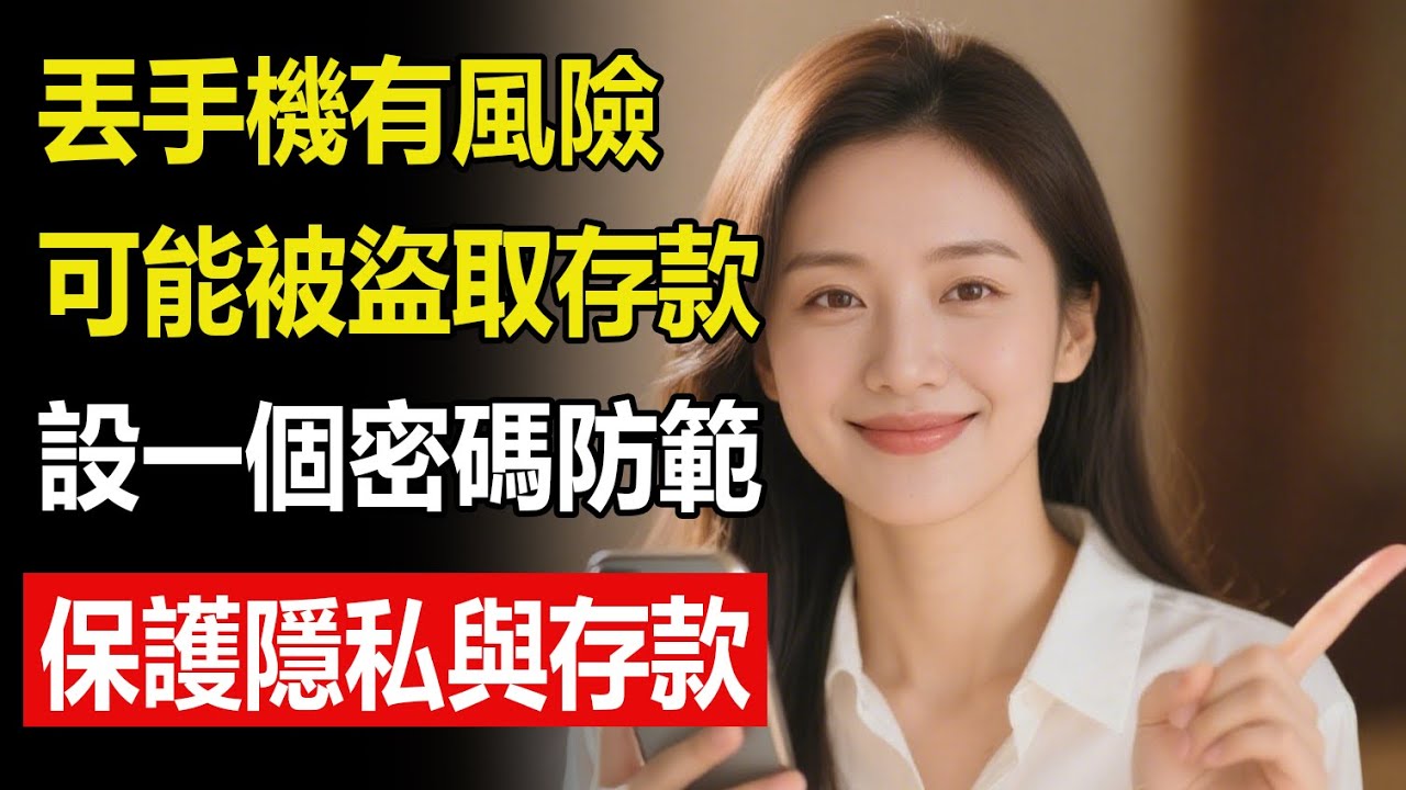 手機丟了，僅需拔走 SIM 卡！存款就會被盜？教你設 1 個密碼，保護隱私存款！