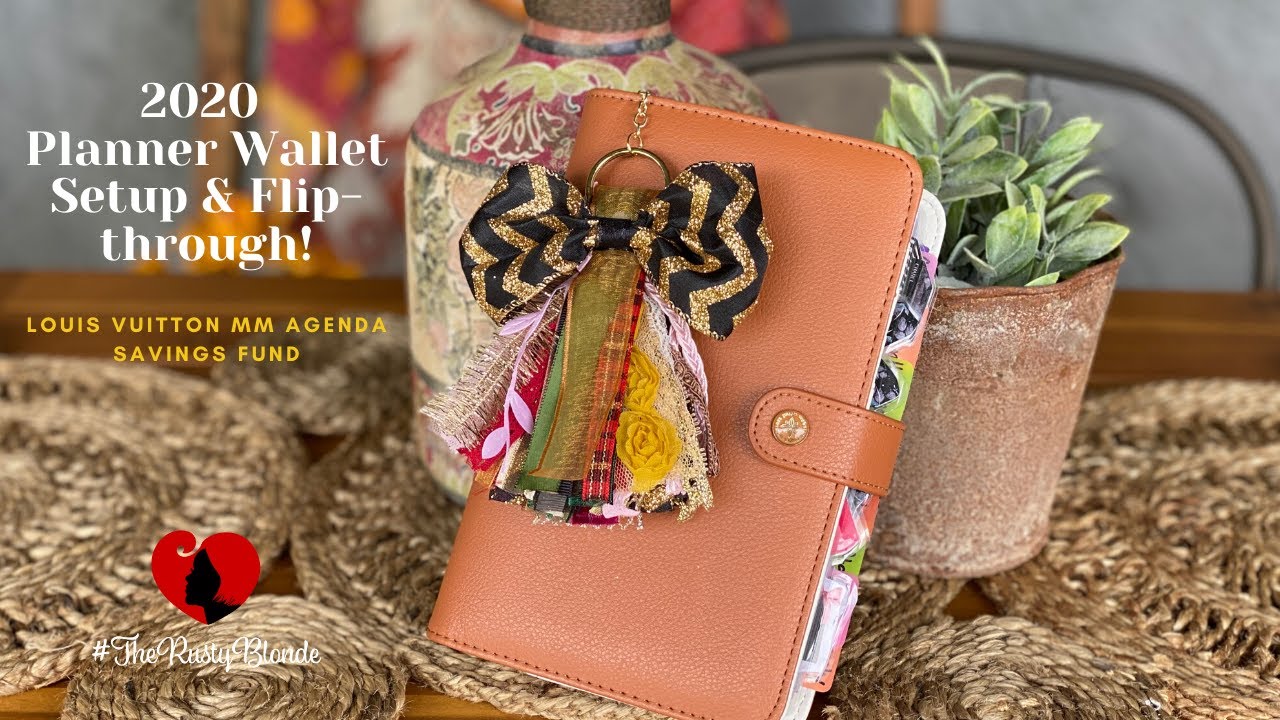 2020 PLANNER WALLET SETUP & FLIP THROUGH | Louis Vuitton MM AGENDA SAVINGS FUND | CASH BUDGET SYSTEM