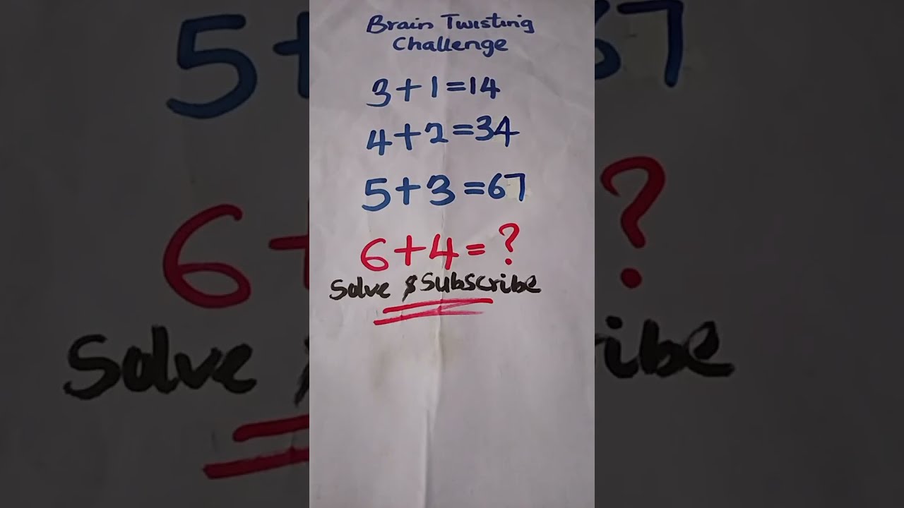 Brain Teaser For Smartminds Math4CF #math#iqquiz#live#mathematics#braintest#iqtest#shorts#quiz#maths