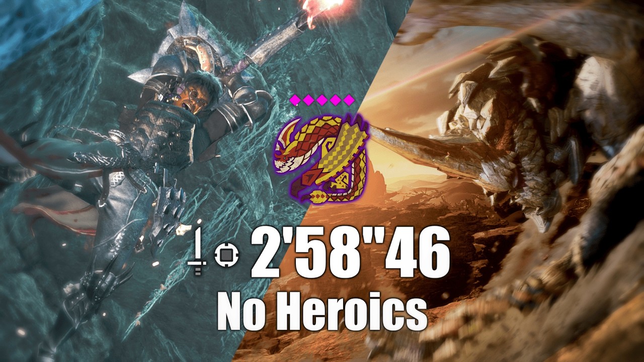 【MHWilds】★9♢5 歴戦セルレギオス 非火事場片手剣 02'58