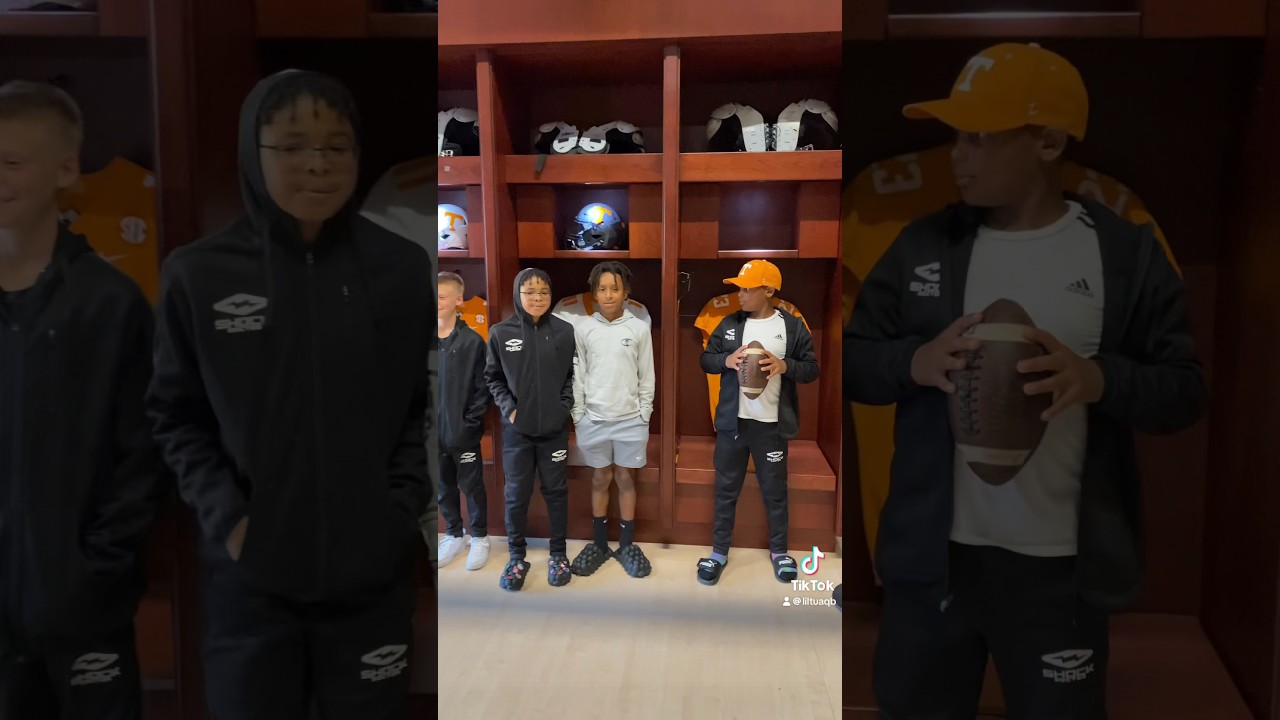 5TH GRADER VISITS TENNESSEE FOOTBALL #shortvideo #qb #football #tennessee #vols #quarterback #shorts