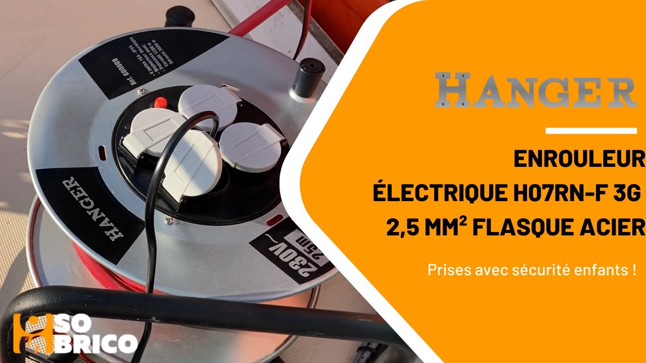 Stable et résistant : découvrez l'enrouleur électrique Hanger H07RN-F 3G 2,5 mm² flasque acier