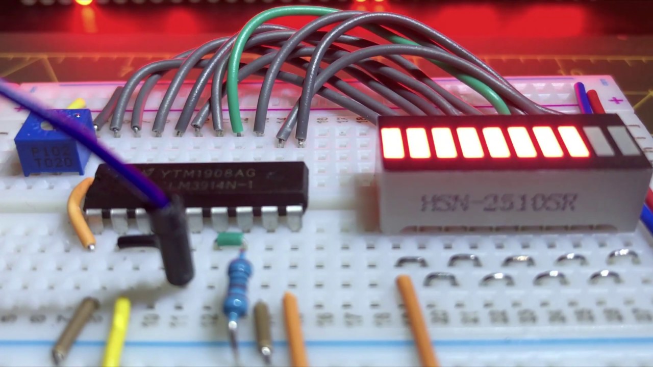 Driving a Bar Graph Display using LM3914