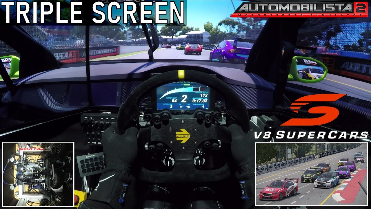 Automobilista 2 [Triple Screen Onboard] V8 Supercars @ Adelaide