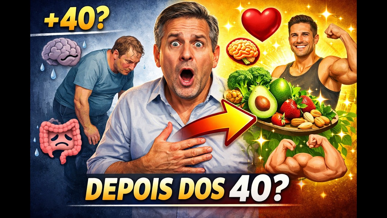 20 ALIMENTOS QUE PODEM AJUDAR SEU CORPO DEPOIS DOS 40 (CORAÇÃO, INTESTINO, CÉREBRO E MAIS)