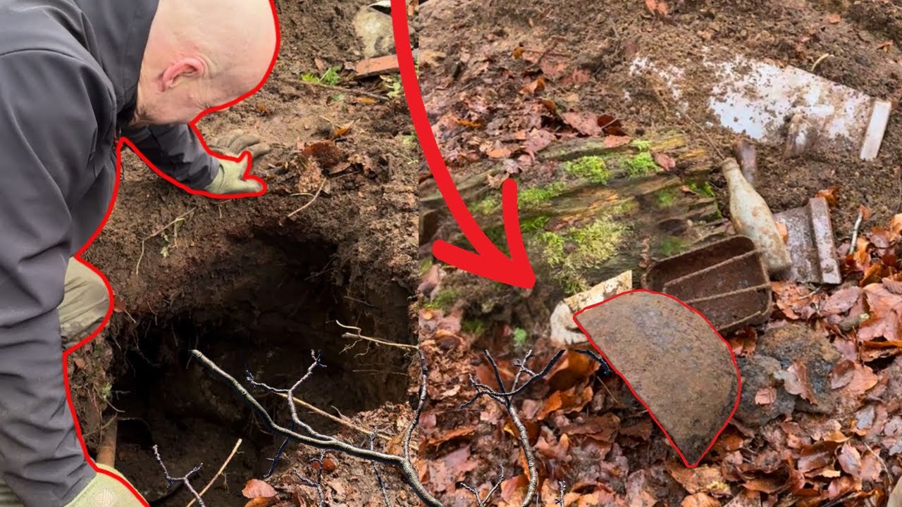 LOOPGRAVEN vol met TWEEDE WERELD OORLOG vondsten zelfs een HELM -metaaldetectie avontuur !!