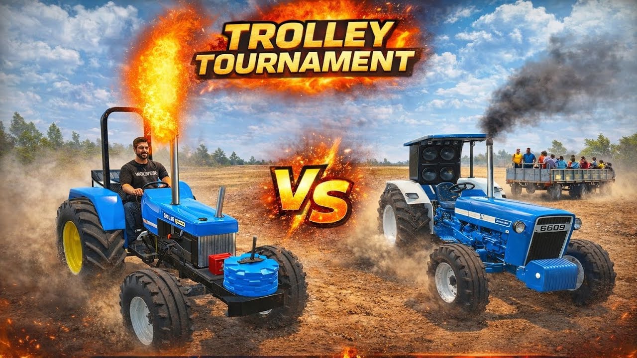 TROLLEY TOURNAMENT SONALIKA RX 🔥 VS FORD 😈 || TRACTOR WALA GAME 🎮 || AK47 GAMING 