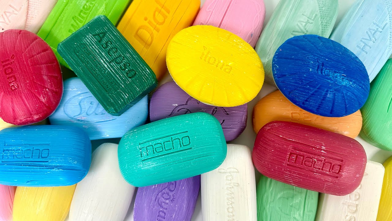 ASMR Crushing soap stripes #6 クラッシュソープストライプ | ASMR Soap.