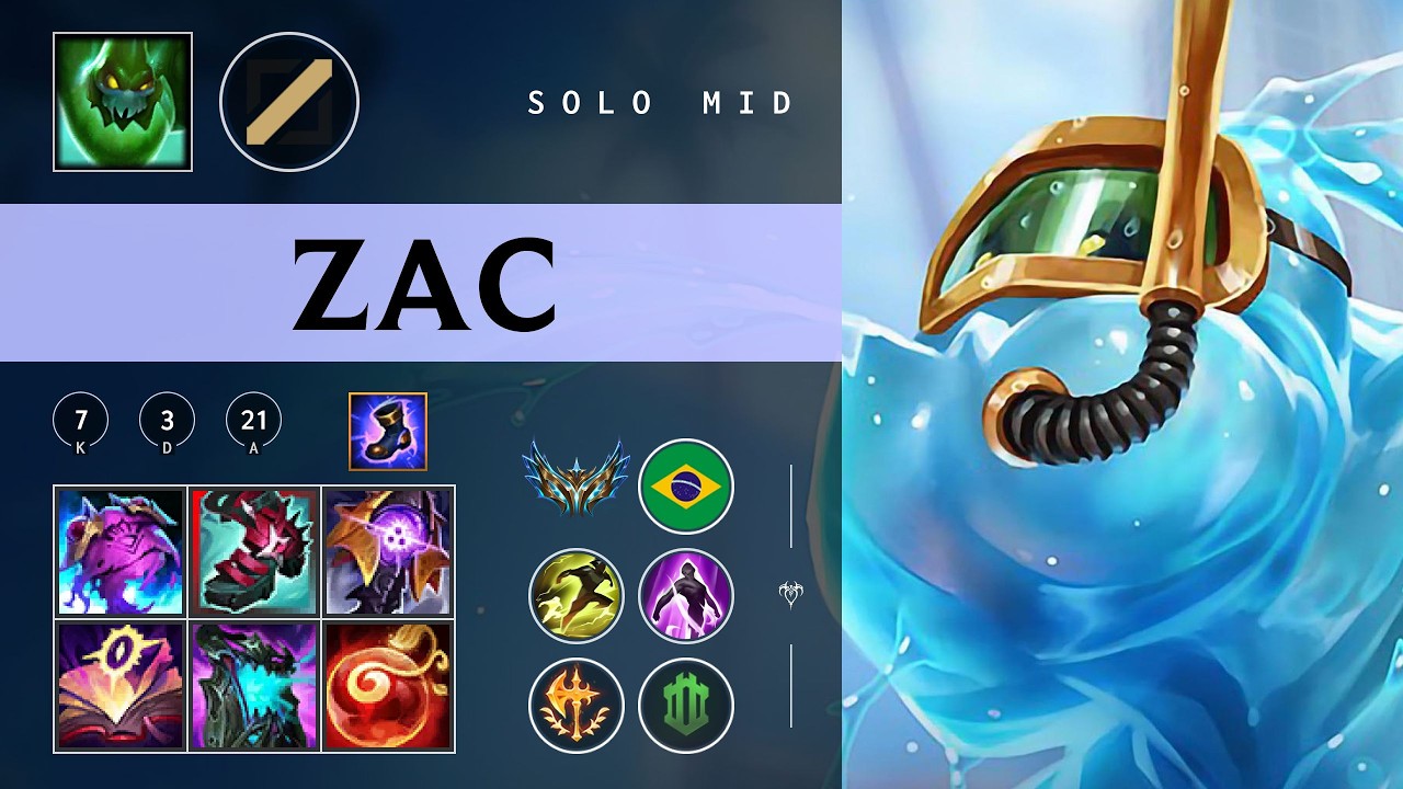 Zac Mid vs Azir - BR Challenger Patch 26.03