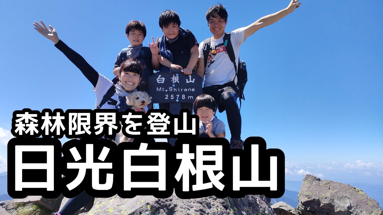 【日光白根山】登山 愛犬も一緒にロープウェイに乗って山頂まで家族登山
