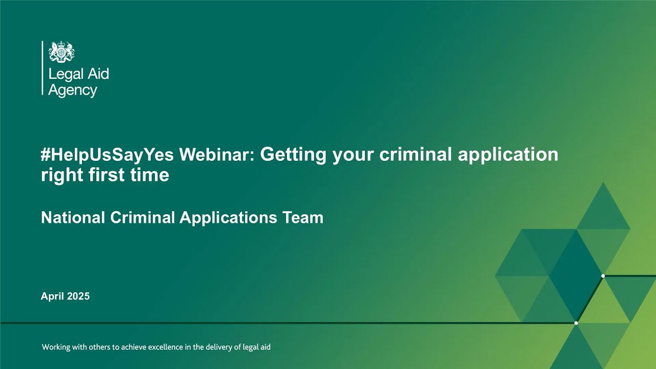 Getting your criminal application right first time