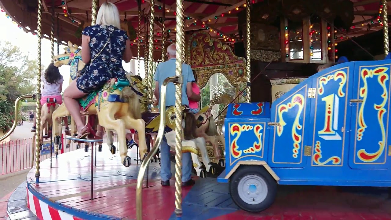 Victorian Carousel Ride At Crealy Theme Park, August 2019
