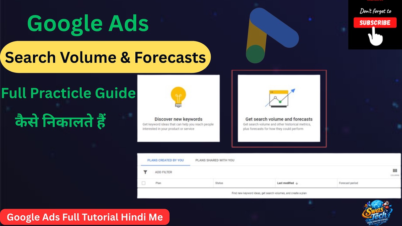 Google Ads Course 2026 - How to do Search Volume and Forecasts - #Part10