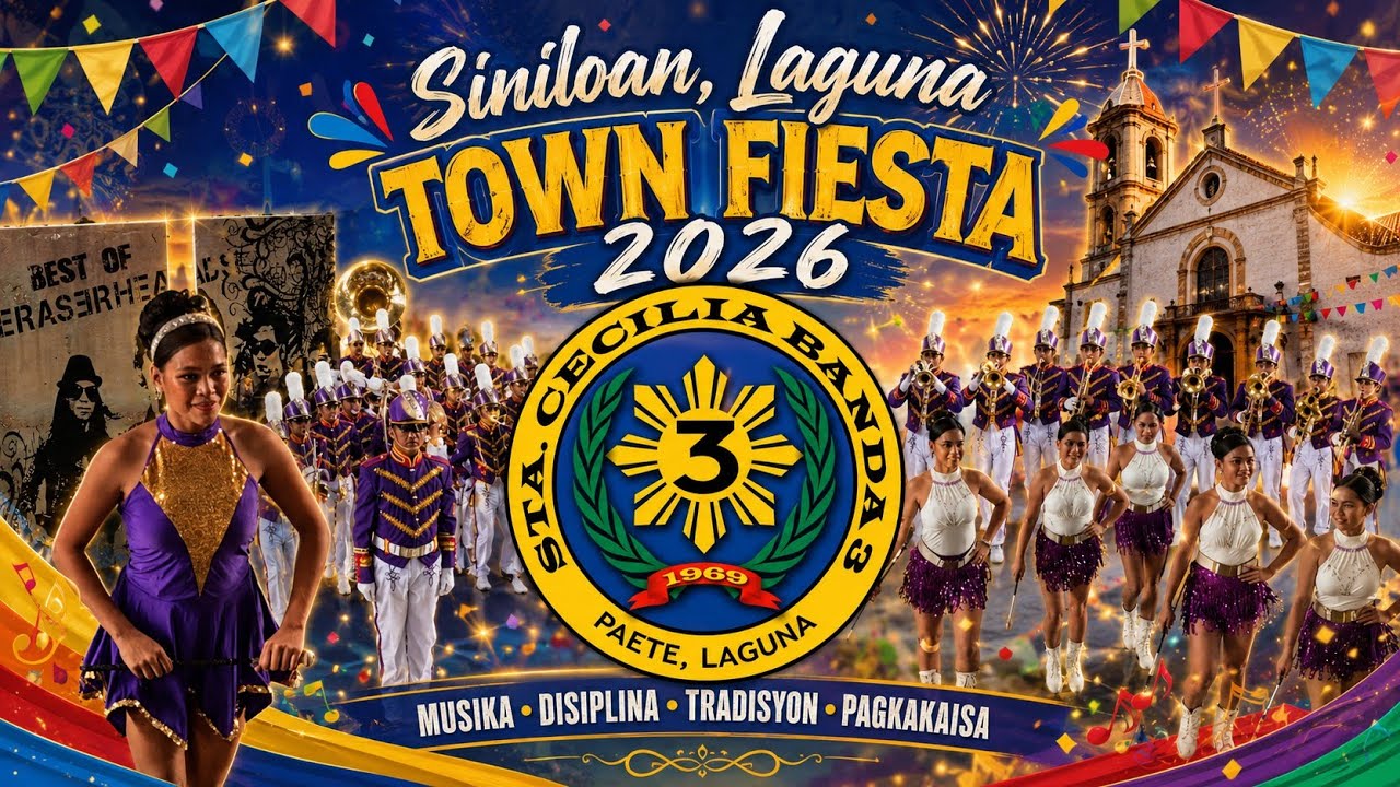 Sta Cecilia Band 3 | Siniloan Laguna Town Fiesta 2026 | Drill, Group & Solo Majorette Exibition 