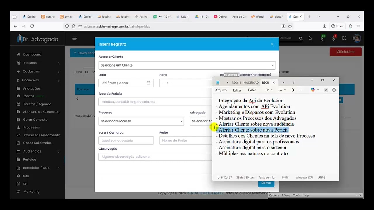 Sistema para Advogados - Gestor de Escritórios - Novas Implementações