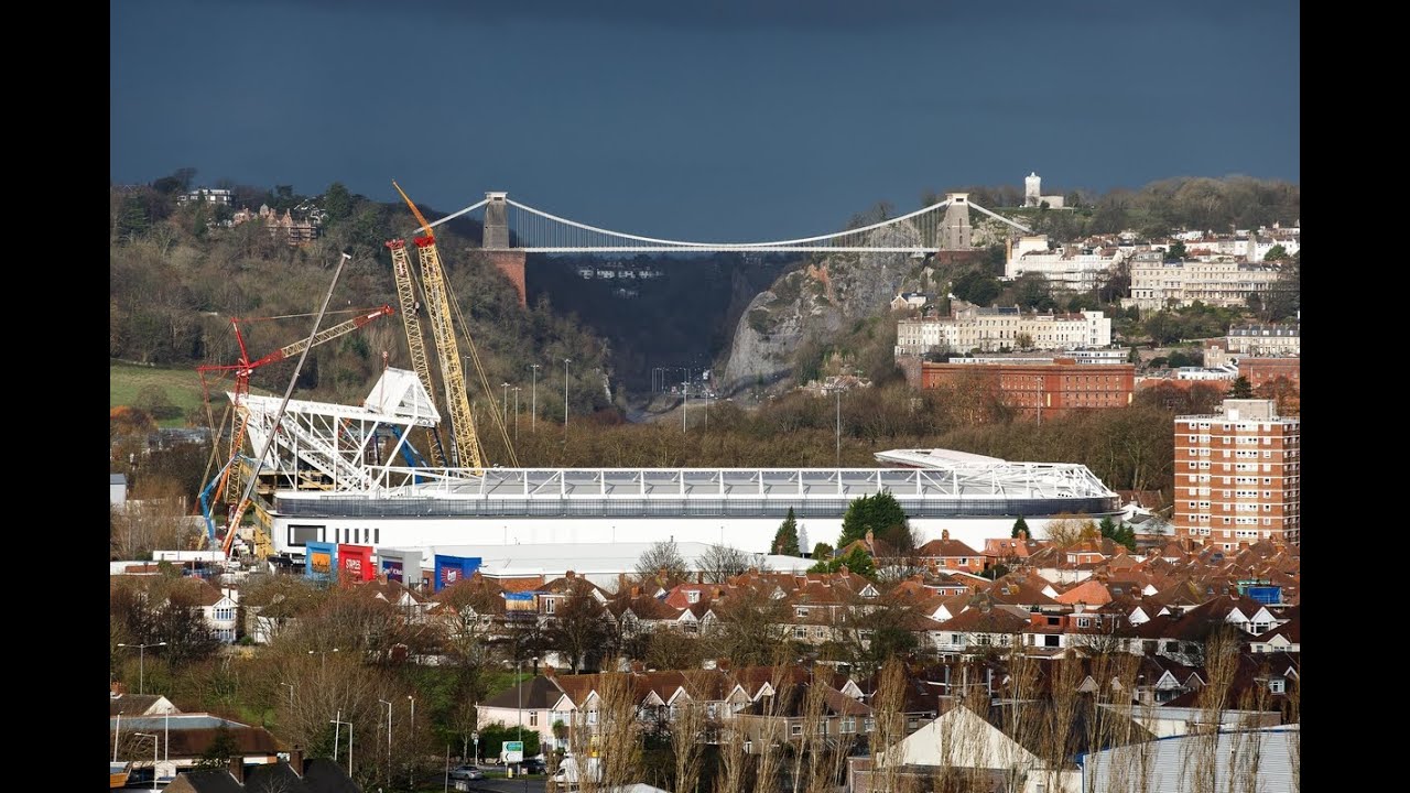 Ashton Gate Update: West Stand Roof Lifted Into Place
