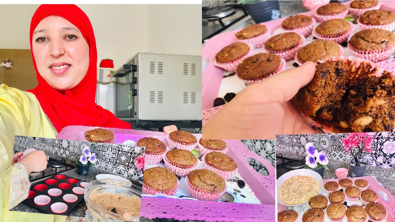 كاب كيك الشوفان 😋#لحساسية الغلوتين #بدون سكر صحي ولذيذ جداً🧁واسهل منو مكاين
