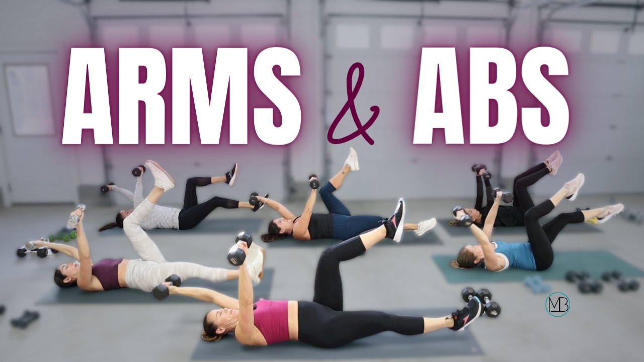 Arms & Abs Dumbbell Workout | Day 3 of 10 | Under 30 MIN | No Repeat Low Impact