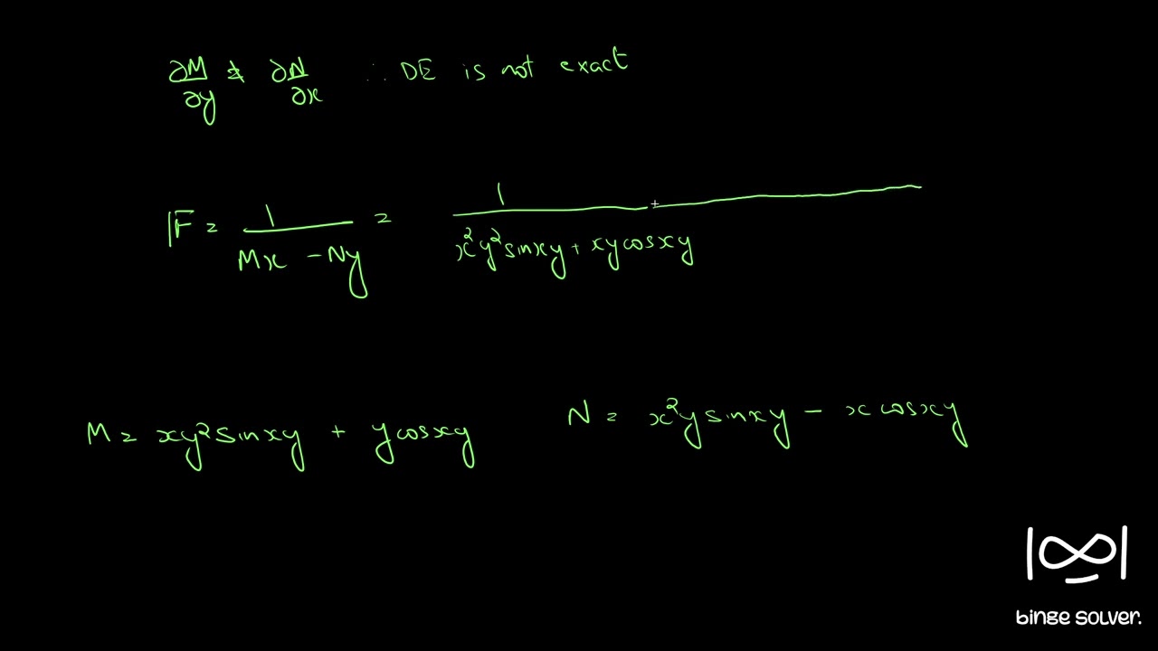 Q204 Solve (xysinxy + cosxy)ydx + (xysinxy - cosxy)xdy = 0