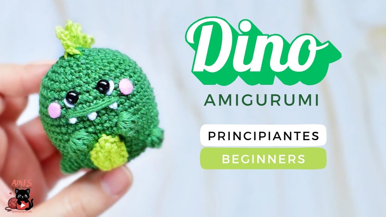 Dinosaurio amigurumi para principiantes | Aprende Paso a Paso
