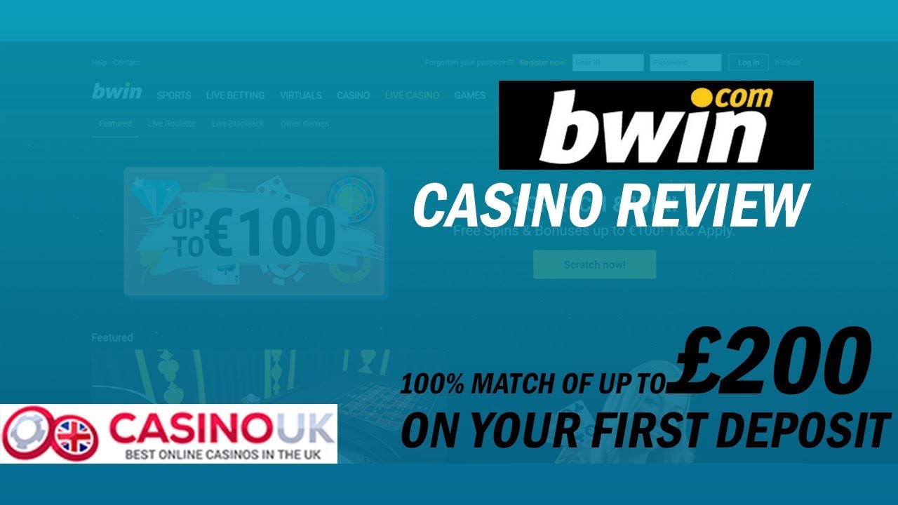 Bwin Casino  Review - 100% match of up to &pound;200 on your first deposit