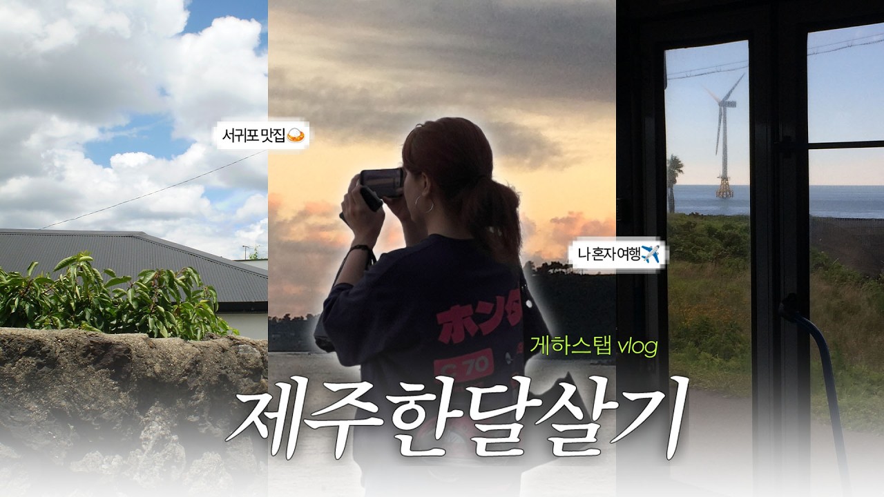 [제주 vlog] ep.2 서귀포맛집가고 바다가고 힐링 그 자체인 제주생활🌴|제주게하스탭|제주1등 고기집|평냉맛집|중문색달해변|구구호스텔