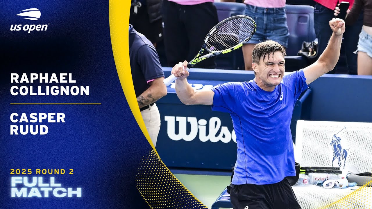 Raphael Collignon vs. Casper Ruud Full Match | 2025 US Open Round 2