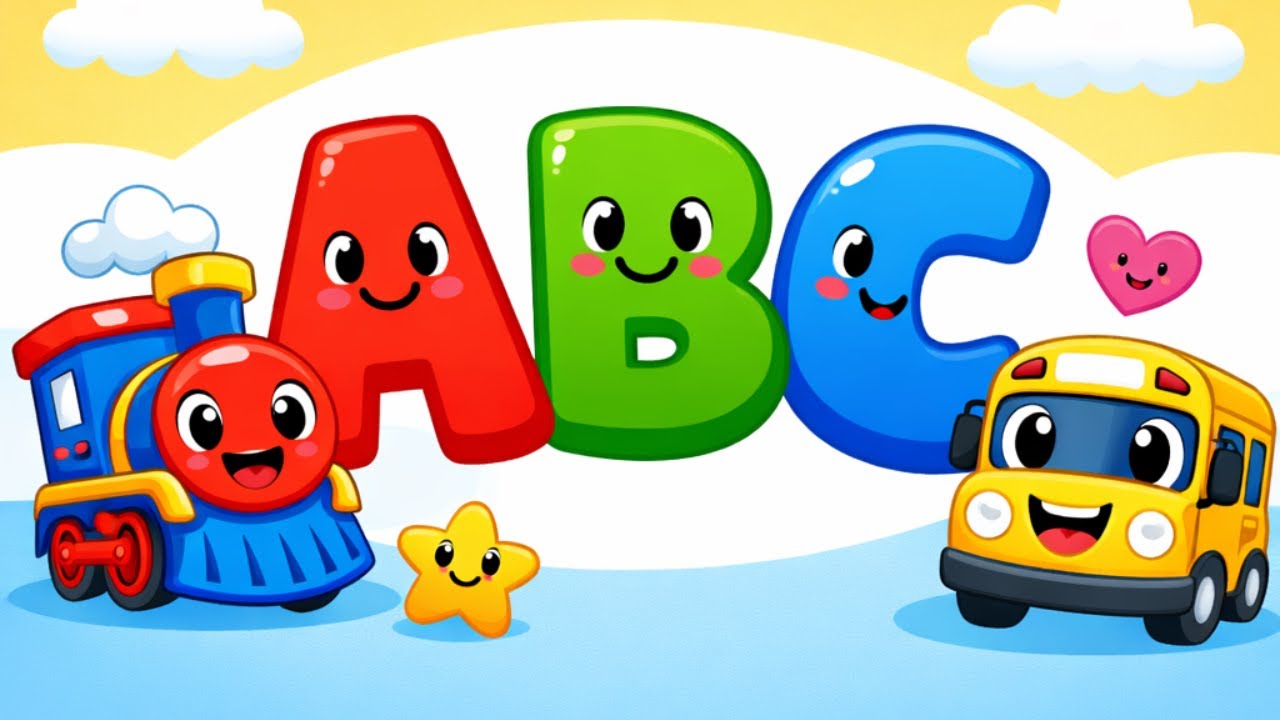 A to Z ABC Alphabet for Kids | Capital & Small Letters | Train & Bus Learning 45 Minutes