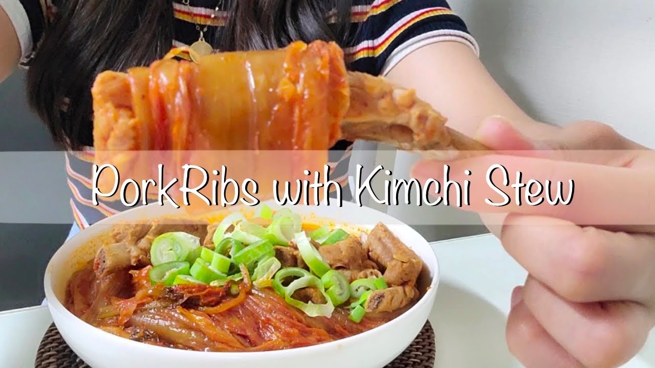 Pork Ribs with Kimchi Stew (Dweji Kalbi Kimchi Jjim) | 돼지갈비 김치 찜 🧅