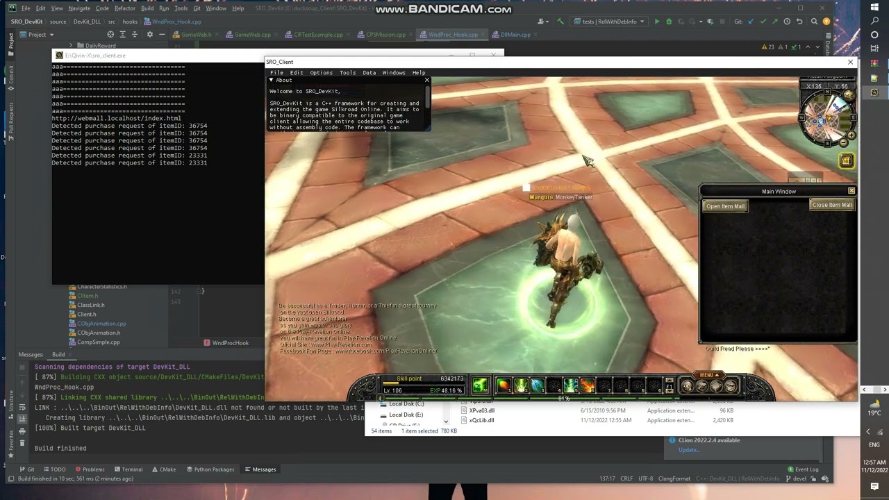 [VSRO] WEB VIEW DEVELOPMENT [4/10] : Fixing the character moving while interacting with web