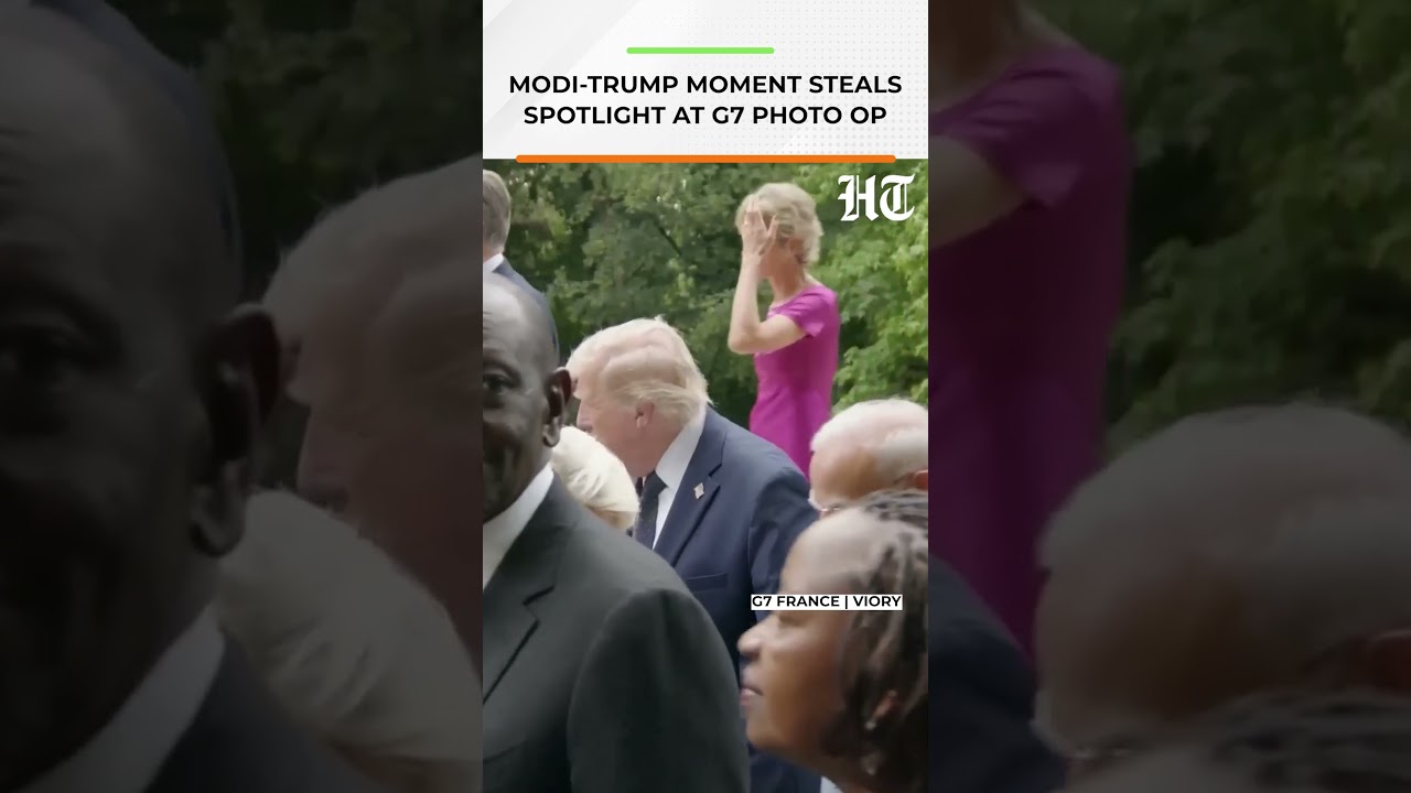 Modi and Trump Draw Attention During G7 Leaders&rsquo; Group Photo | HT India