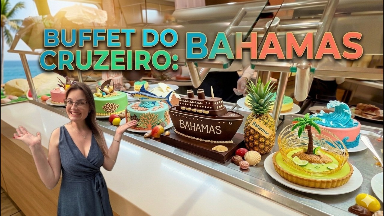 CRUZEIRO NAS BAHAMAS 🇧🇸 COMIDA LIBERADA 24H 😱🍕🍤 VALE A PENA? (MOSTRAMOS TUDO!)