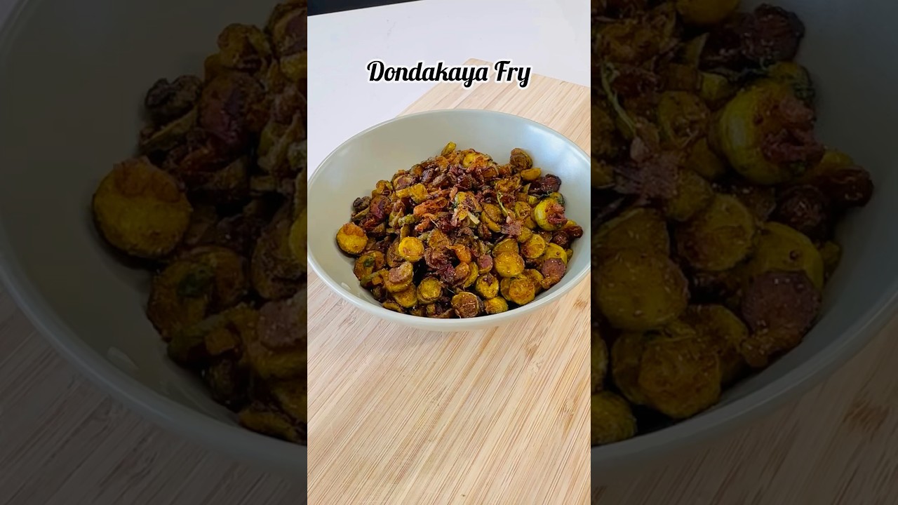 Dondakaya Fry | Tindora Fry | Ivy Gourd Fry | Dondakaya Vepudu #shorts #dondakayafry #tindora